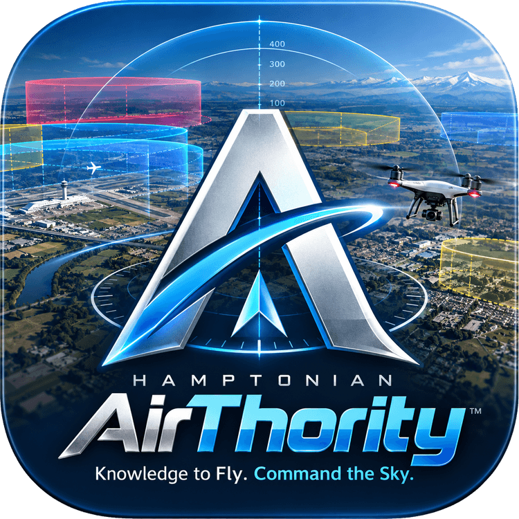 The AirThority emblem over the Salem–Keizer airspace